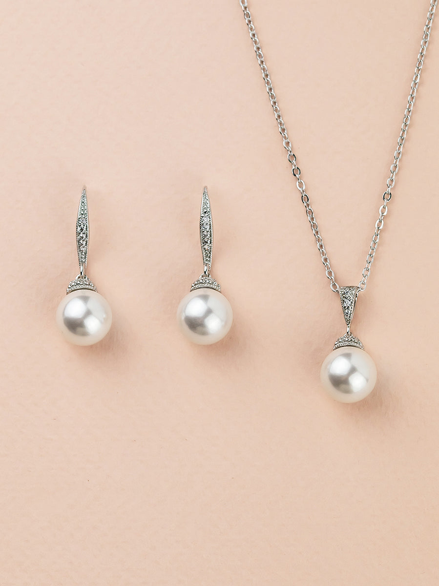 Set of 5 Swarovski White hotsell Pearl Necklace and Earring Set, Bridesmaid Jewelry Set of 5, Bridesmaid Gift Set, Will You Be My Bridesmaid