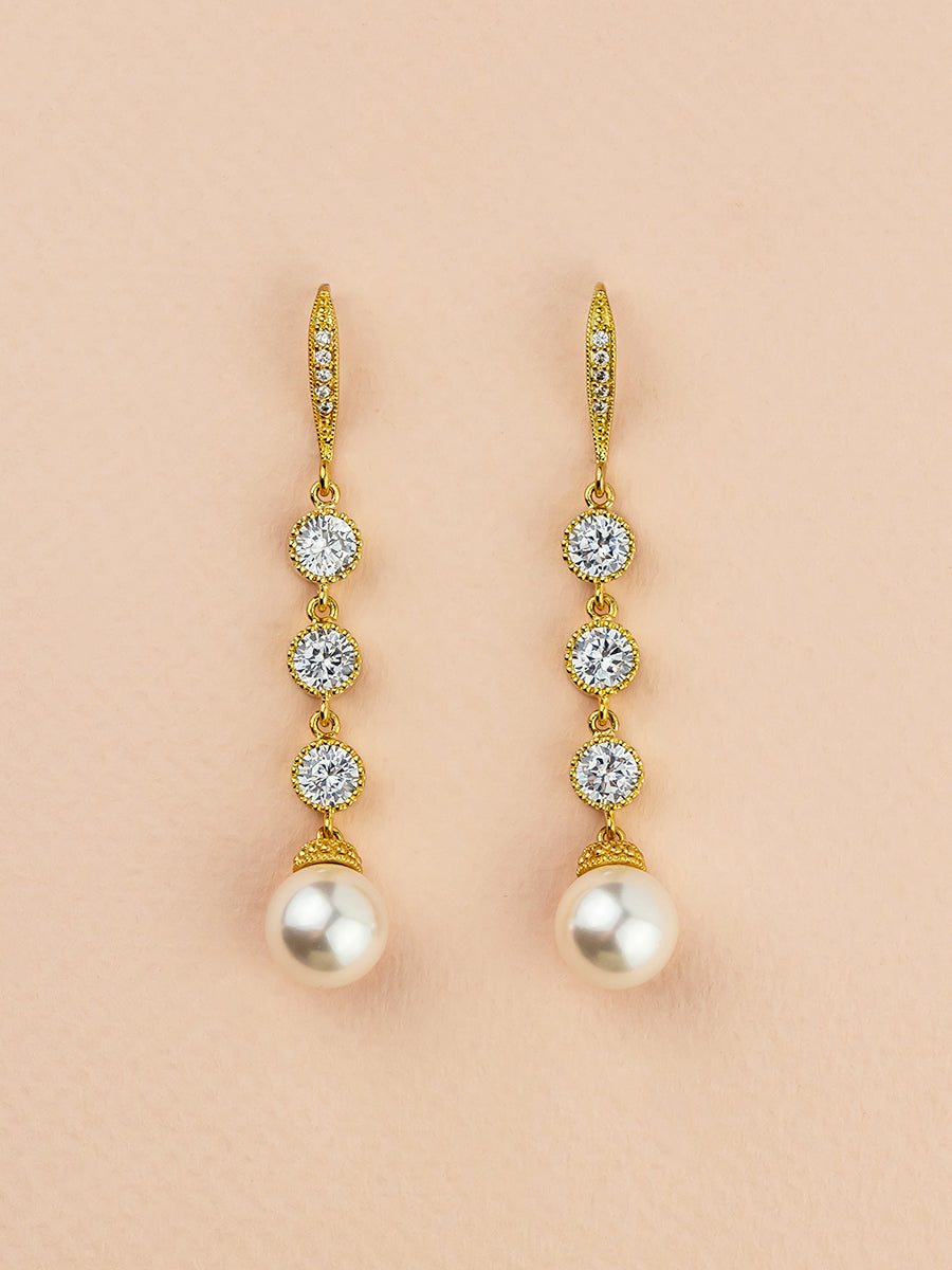 Classic Extra Long Pearl Earrings