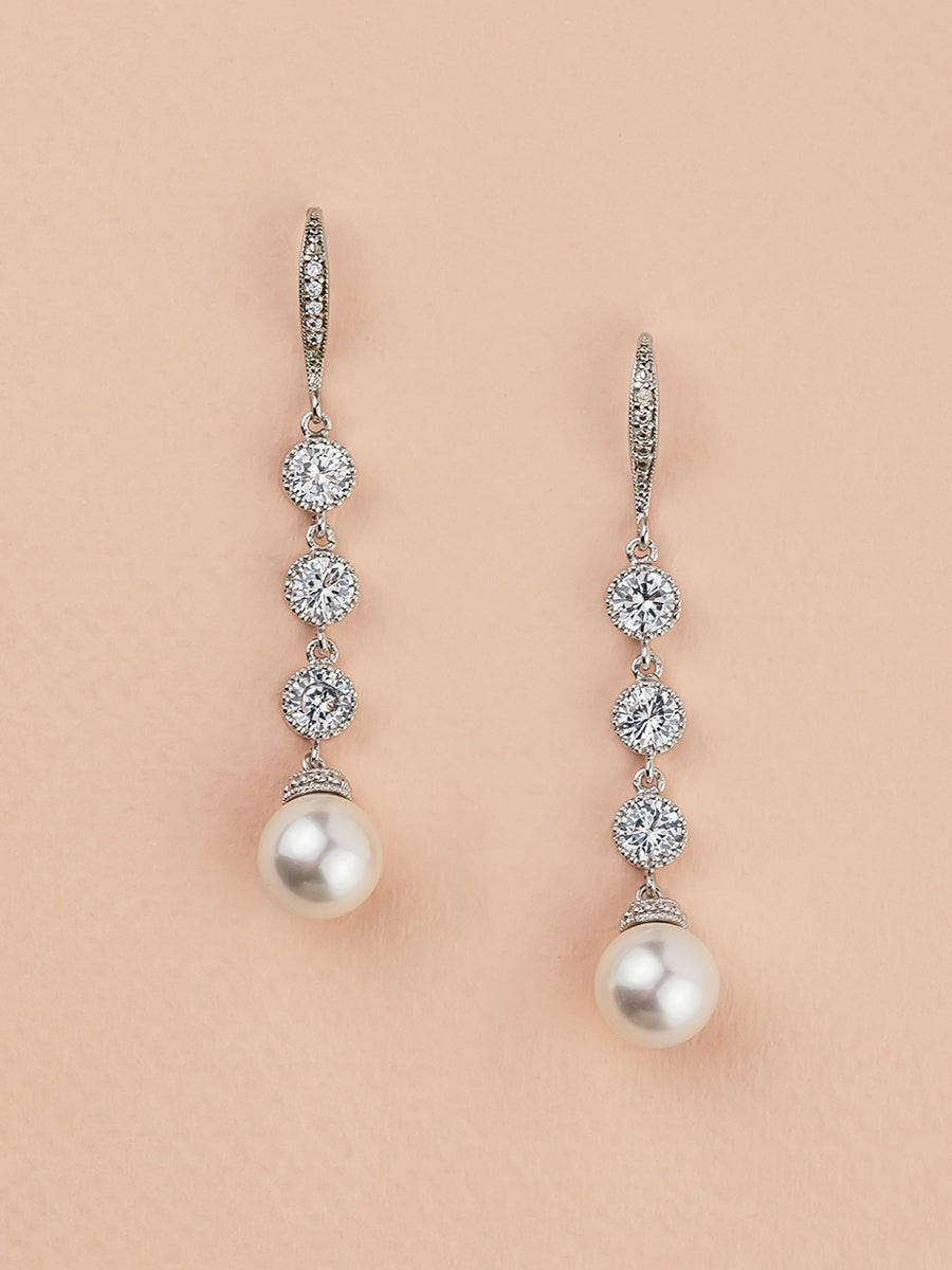 Classic Extra Long Pearl Earrings