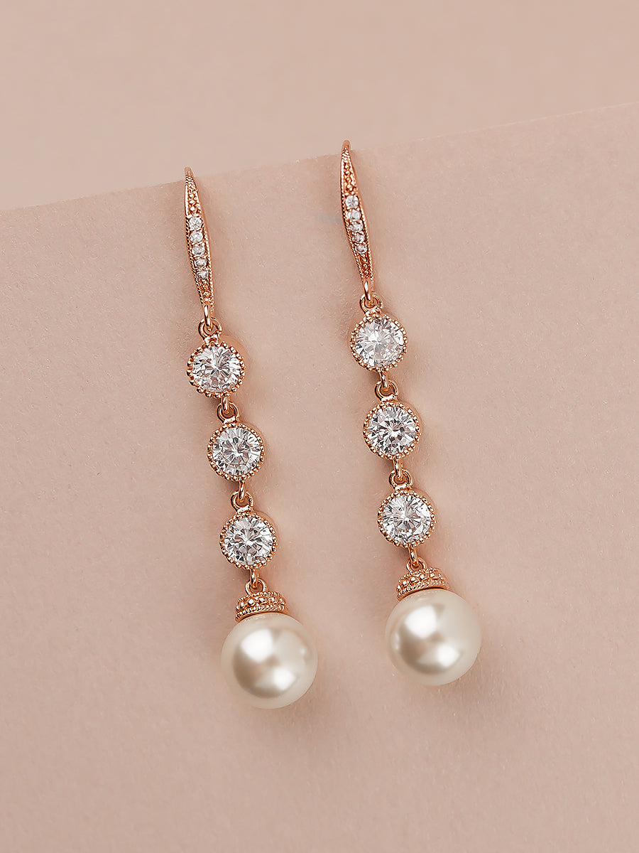 Classic Extra Long Pearl Earrings