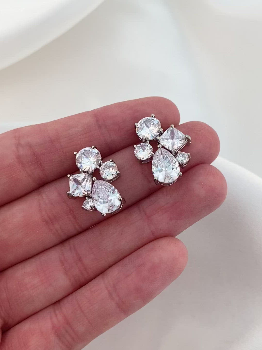 Load and play video in Gallery viewer, Lydia Stud Earrings