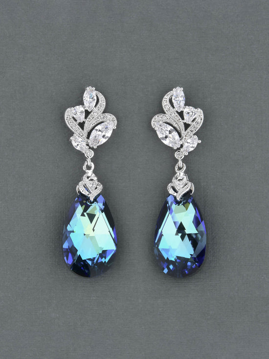 Bermuda Blue Crystal Earrings