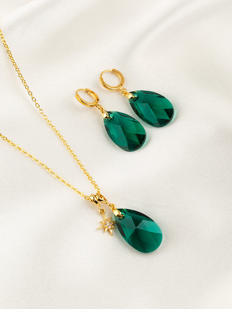 Olivia Jewelry Set  Emerald – Seraphine Creations