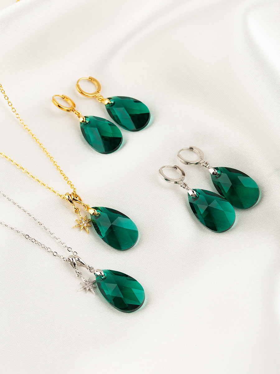 Olivia Earrings | Emerald