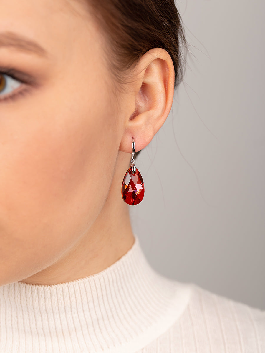 Olivia Earrings | Red Magma