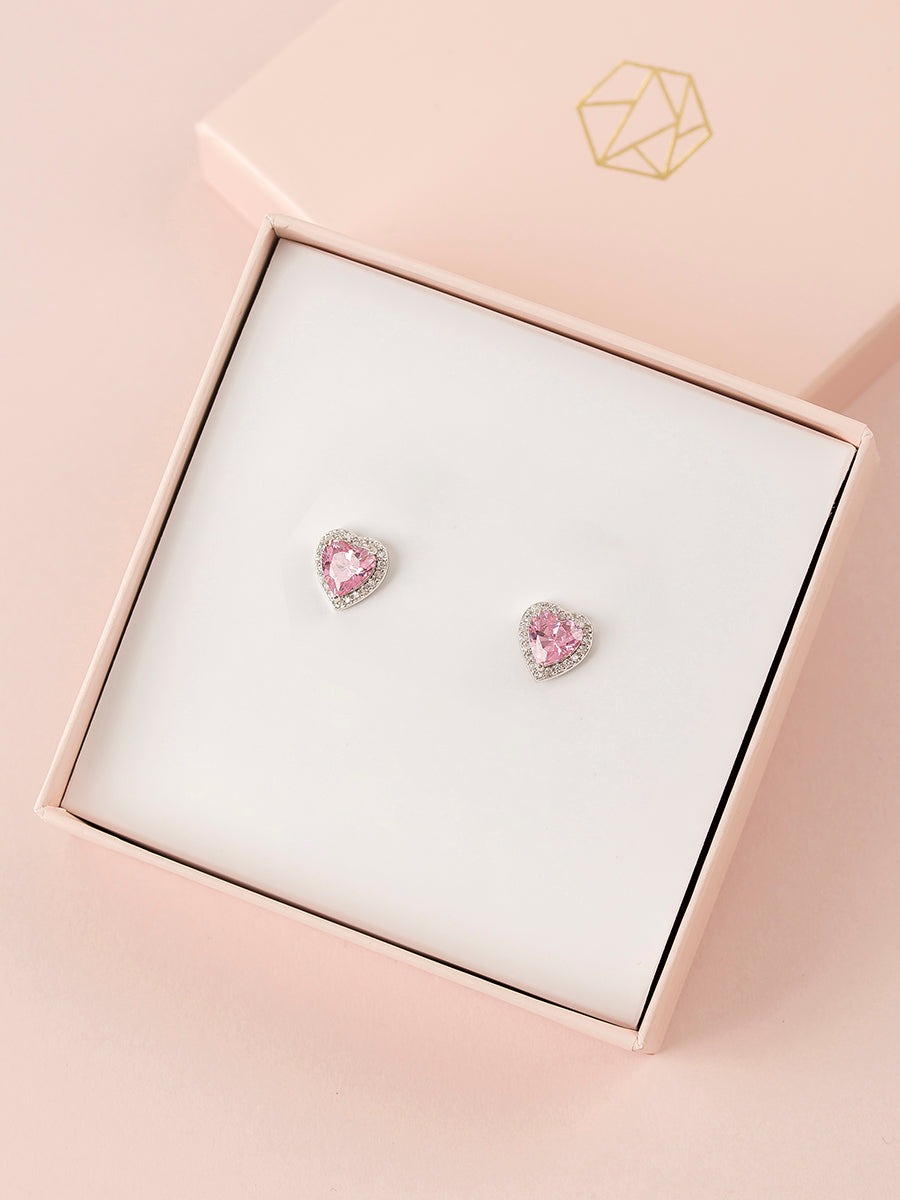 Rose Heart Earrings