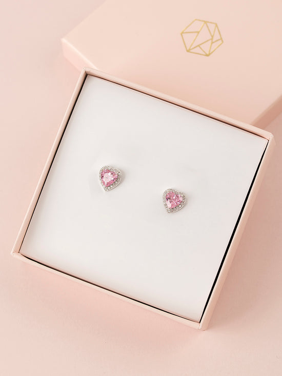 Rose Heart Earrings