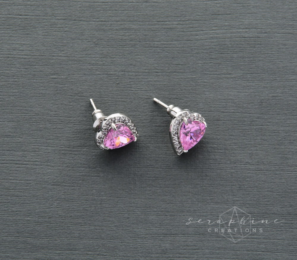 Rose Heart Earrings (Bridesmaid)