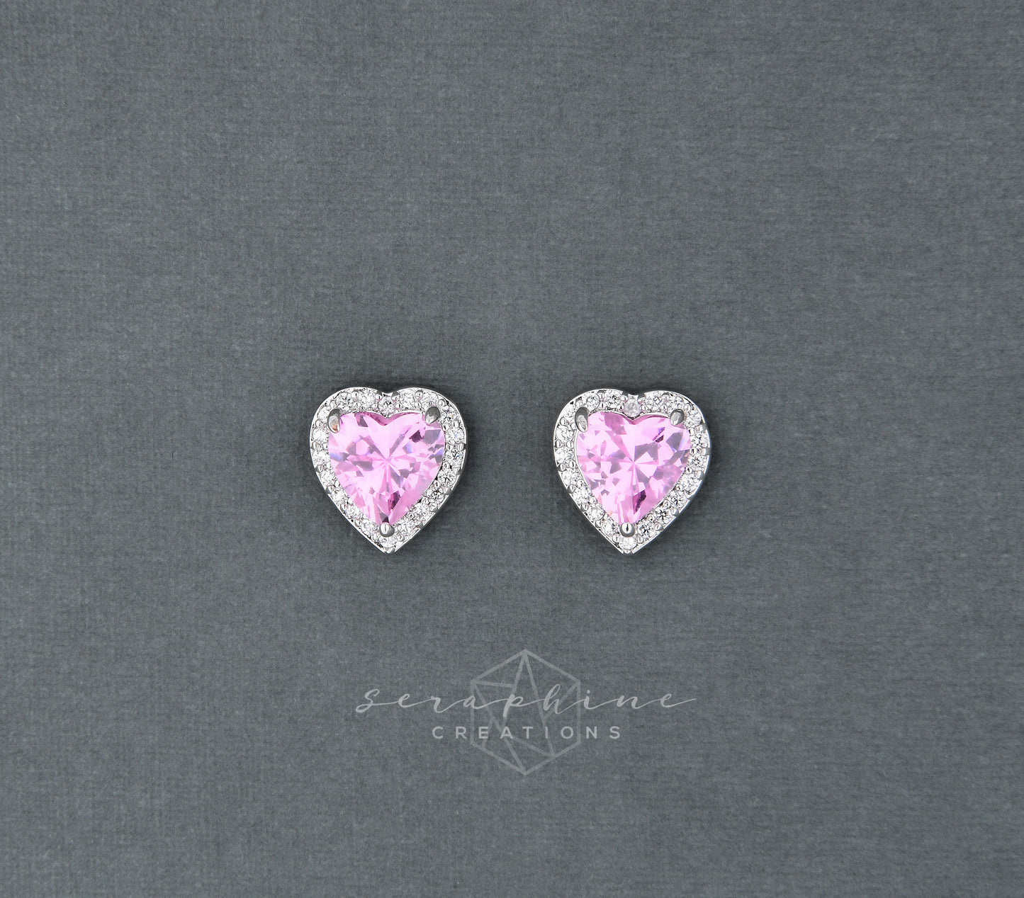 Load image into Gallery viewer, Rose Heart Earrings
