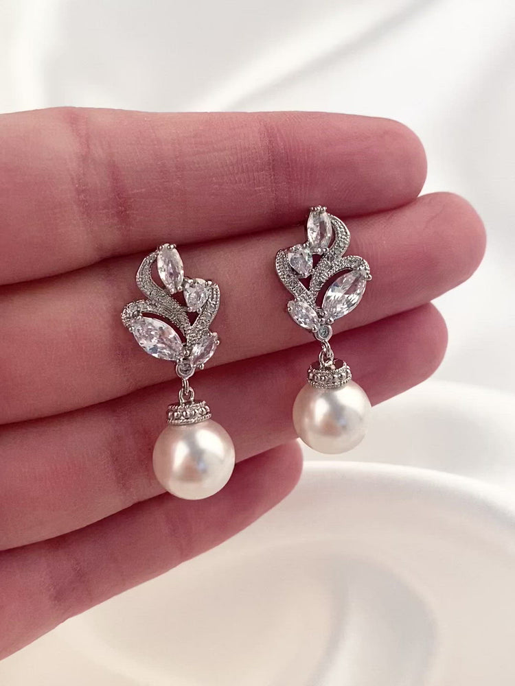 
            
                Load and play video in Gallery viewer, Nessa Pearl Earrings
            
        