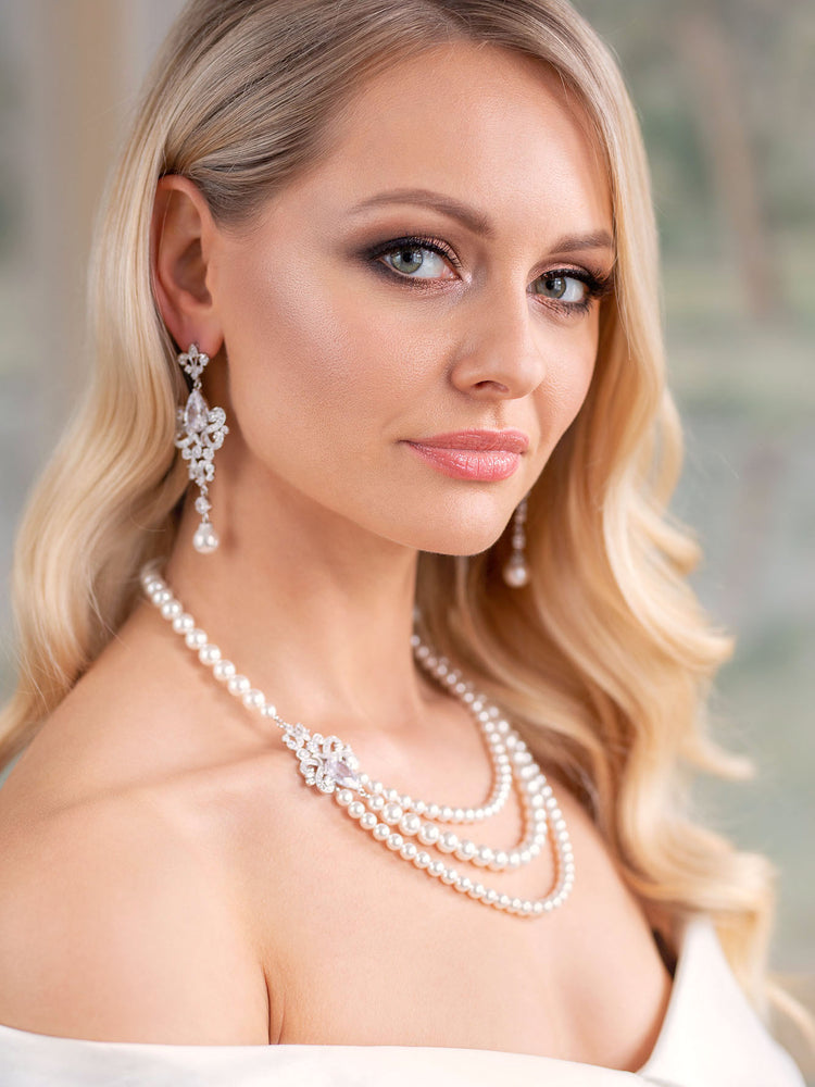 Isolde Pearl Triple Strand Necklace