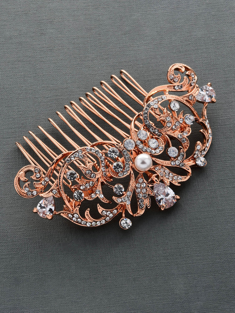 Grace Rose Gold Hair Comb