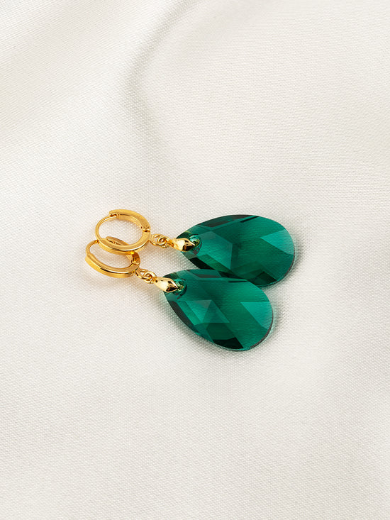 Load image into Gallery viewer, Olivia Earrings | Emerald
