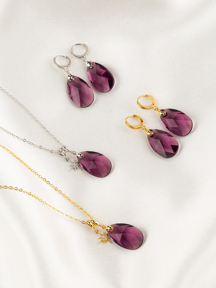 
            
                Load image into Gallery viewer, Olivia Necklace Set | Amethyst
            
        