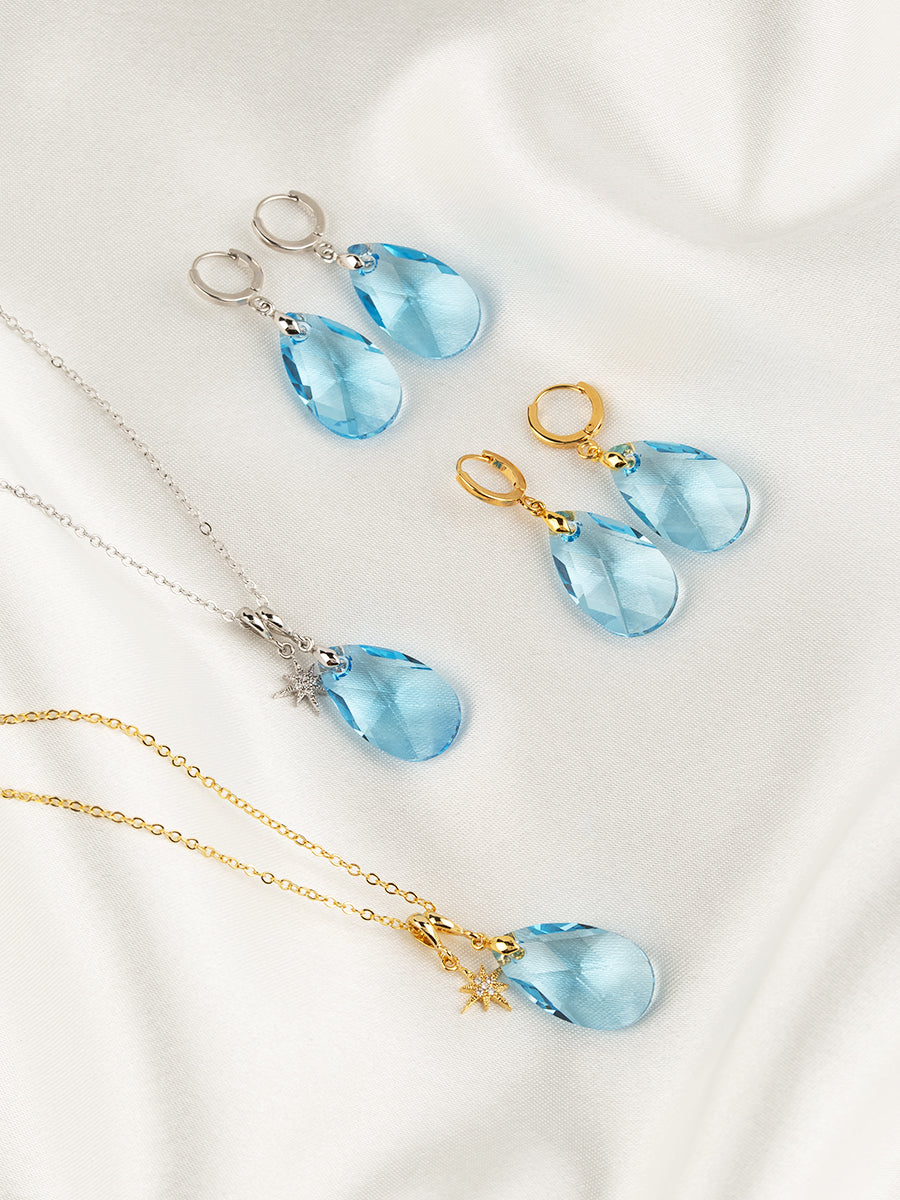 Load image into Gallery viewer, Olivia Earrings | Aquamarine
