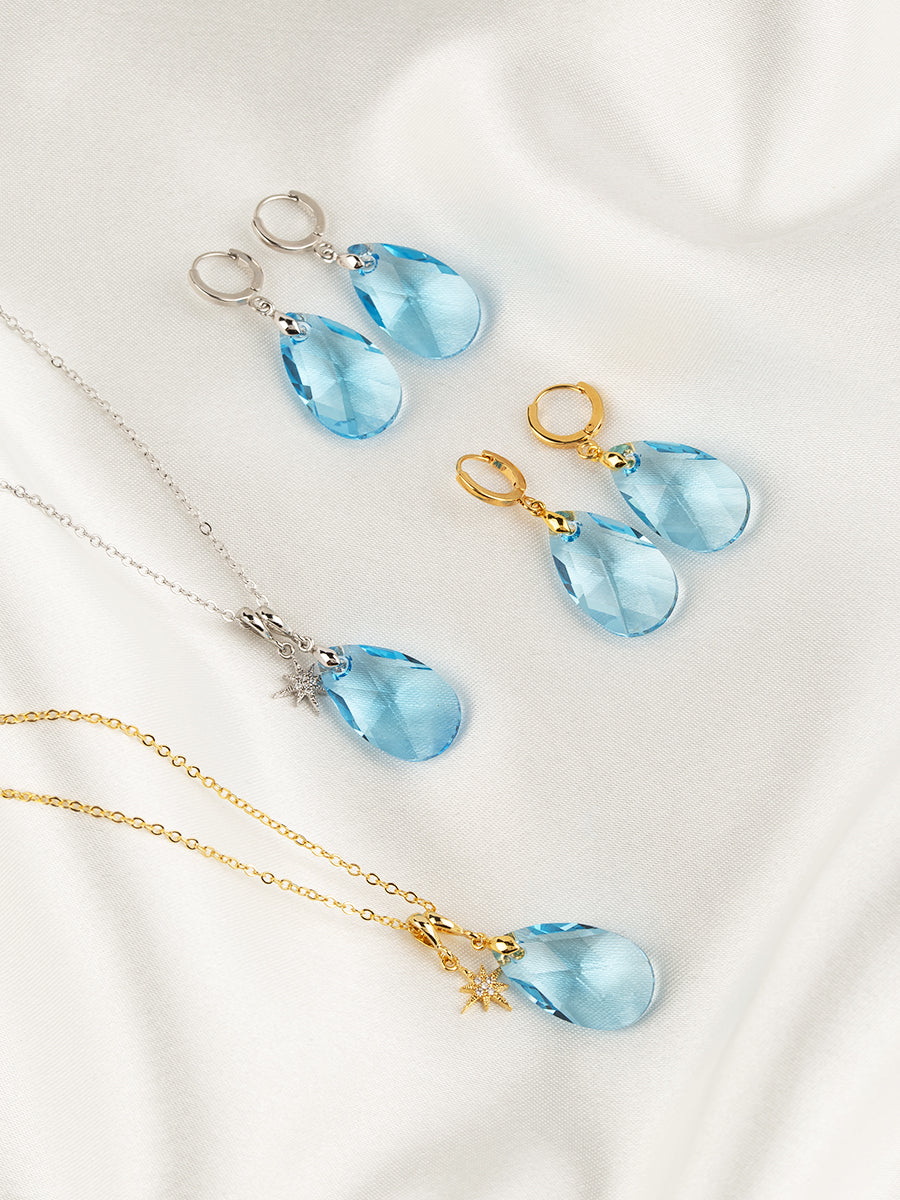 Olivia Necklace Set Aquamarine – Seraphine Creations