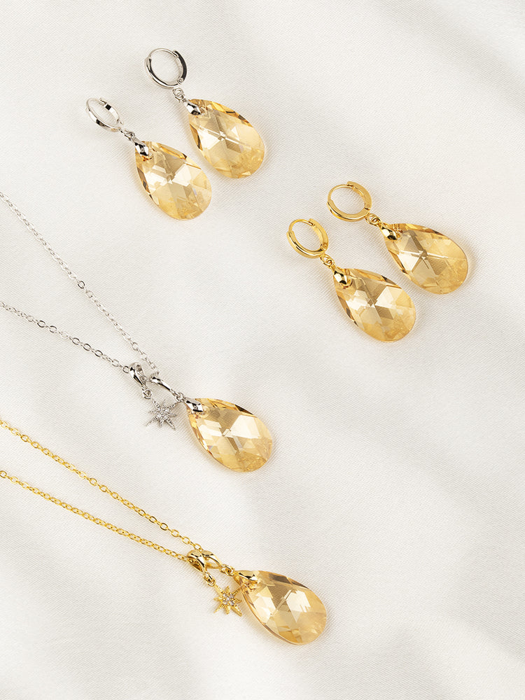 
            
                Load image into Gallery viewer, Olivia Necklace Set | Golden Shadow
            
        