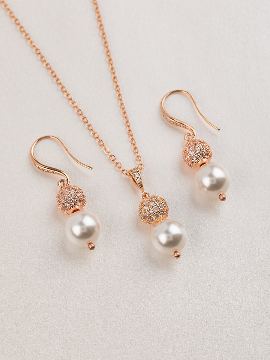 Load image into Gallery viewer, Selene Rose Gold Jewelry Set

