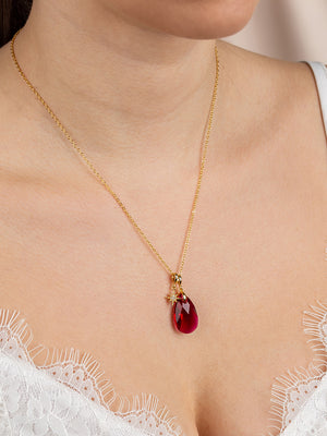 
            
                Load image into Gallery viewer, Olivia Necklace Set | Ruby
            
        