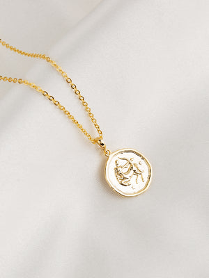 
            
                Load image into Gallery viewer, Zodiac Coin Gold Pendant
            
        