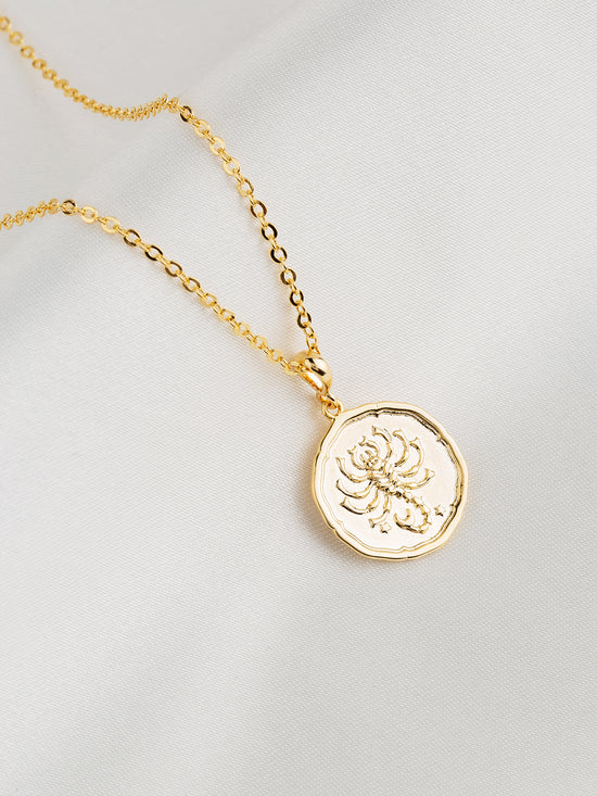 Load image into Gallery viewer, Zodiac Coin Gold Pendant
