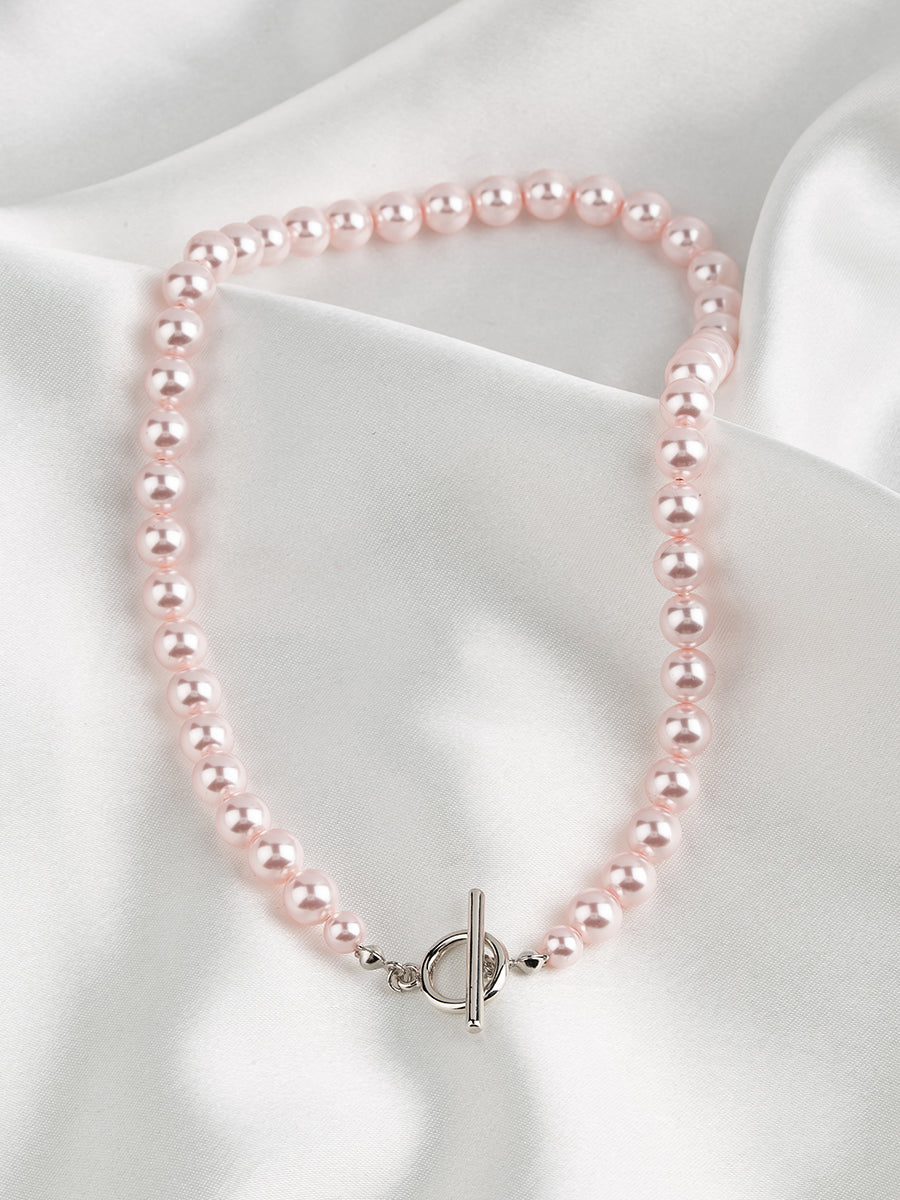 52 6-8mm Peach Pink Freshwater Pearl Necklace Strands Jewelry