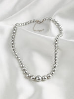Graduated Pearl Necklace | Grey